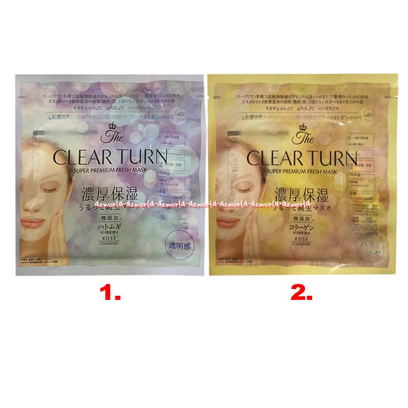 The Clear Turn Super Premium Fresh Mask Yellow Kose Cosmeport Masker Wajah Fask Mask Clearturn