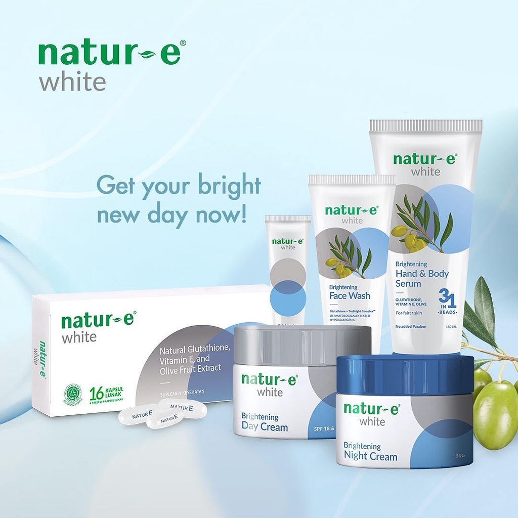 ❤ MEMEY ❤ NATUR-E White Brightening | Day Night Serum Facial Wash