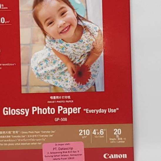 

☈ Canon GLOSSY PHOTO PAPER GP-508 (A6) ISI 20 LBR / photo paper GP508 A6 ☺