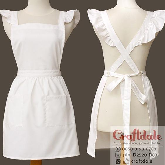 Celemek/apron french maid - putih
