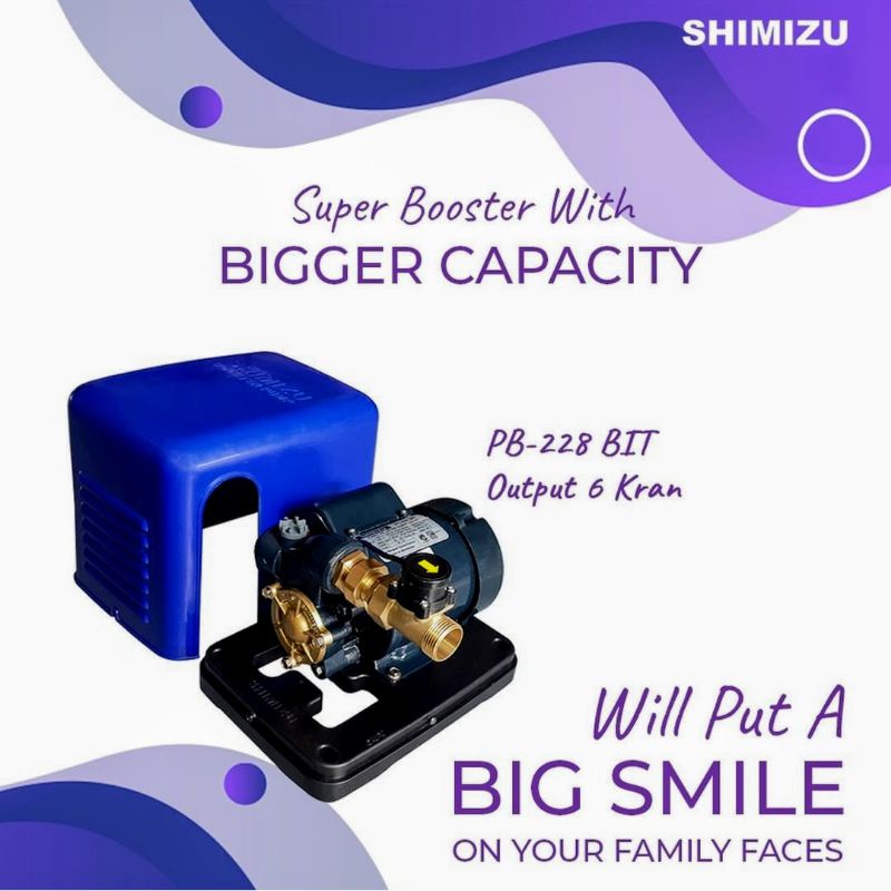 Pompa Air/Pompa Dorong/Booster Pump Shimizu PB-228BIT OTOMATIS
