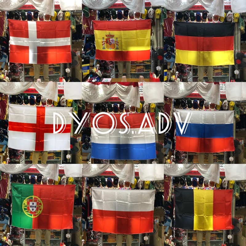 Bendera Custom 120x180 cm bahan satin printing