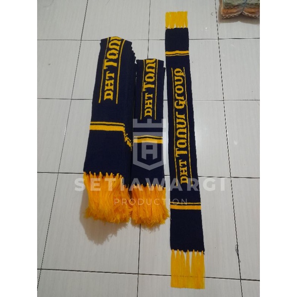 SYAL RAJUT COSTUM MANUAL UMROH/BOLA/COMUNITAS MIN 50pcs