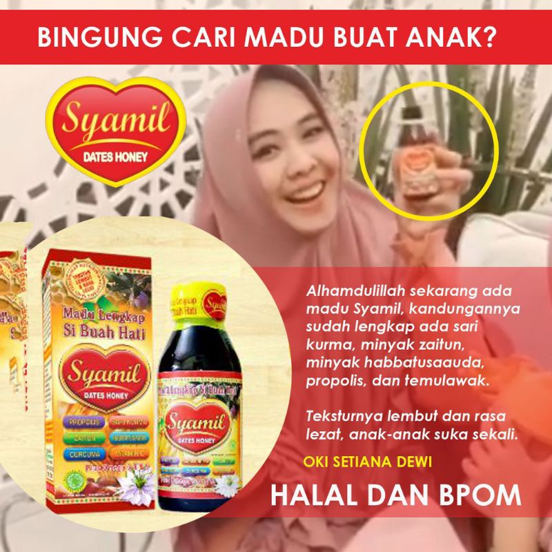 

MADU SYAMIL Madu Anak / Madu Lengkap Si Buah Hati – Syamil Dates Honey - Penambah Nafsu Makan Anak