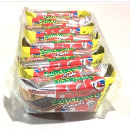 

Khong Guan Saltcheese Combo Renceng Biskuit Keju + wafer coklat isi 10 pcs