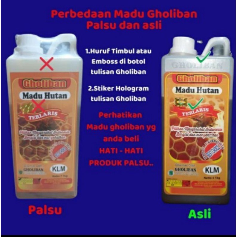 

madu hutan dan ternak kalimantan gholiban asli 1kg