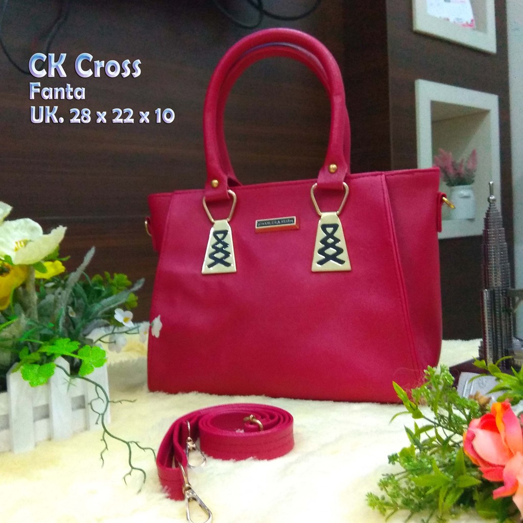 OTS 534 - CK CROSS TAS WANITA DOBEL HANDBAG + SELEMPANG