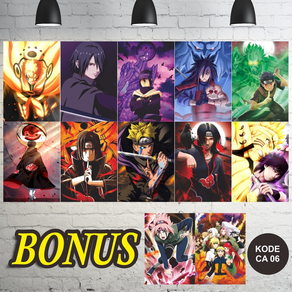 POSTER ANIME Naruto | Hiasan Dinding Aesthetic 10 Poster + Bonus TERMURAH-8