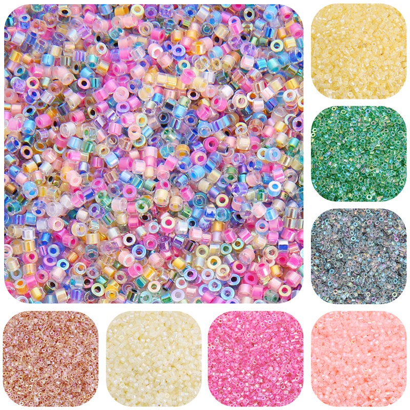 1000 pcs Ukuran Kecil 2mm Multicolor Kualitas Tinggi Manik-manik Biji Kaca Untuk DIY Jahit Perhiasan Bohemian Bead Membuat