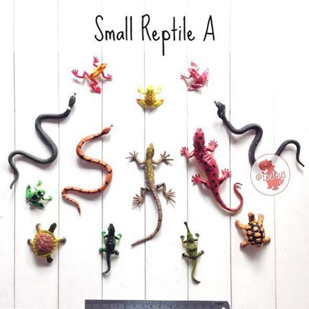 Zoetoys Small Reptile A B C D | Aneka Mainan Hewan Kecil Binatang Figurine Animals | Mainan Edukasi Anak