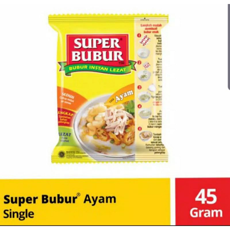 

Super Bubur Ayam isi 6pcs x 45gr