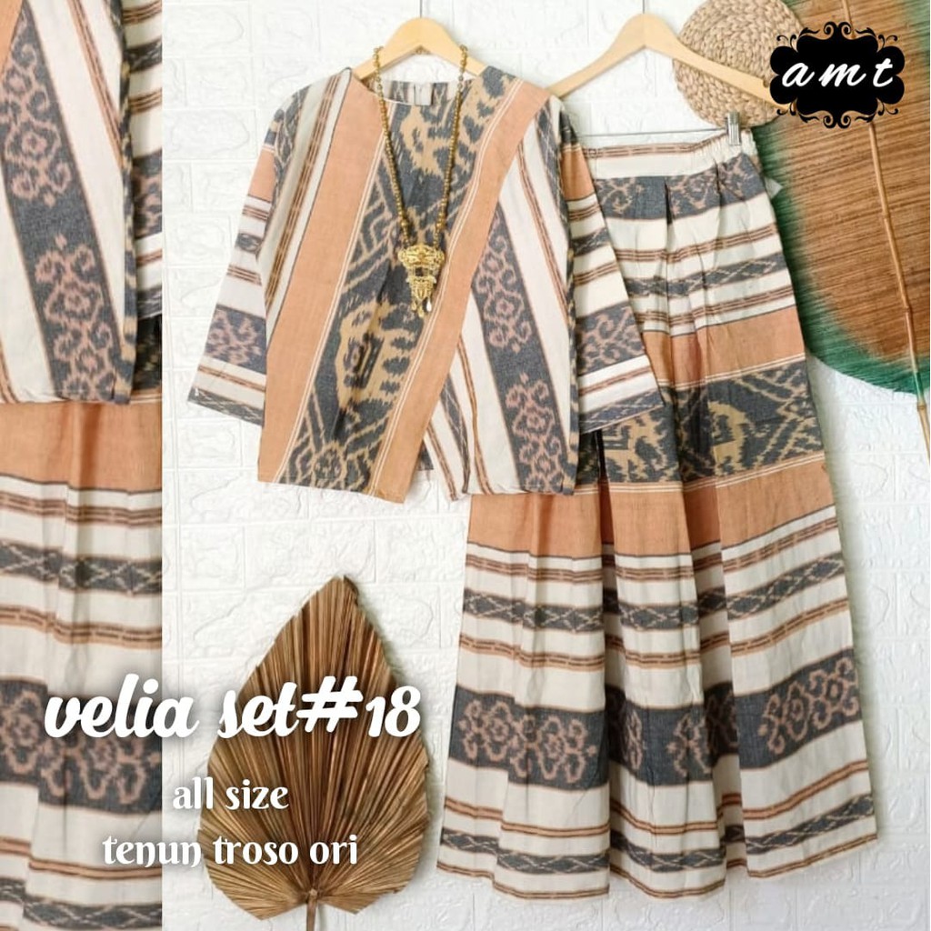 WADHAH BATIK Tenun Set Velia Blouse + Rok by AMT