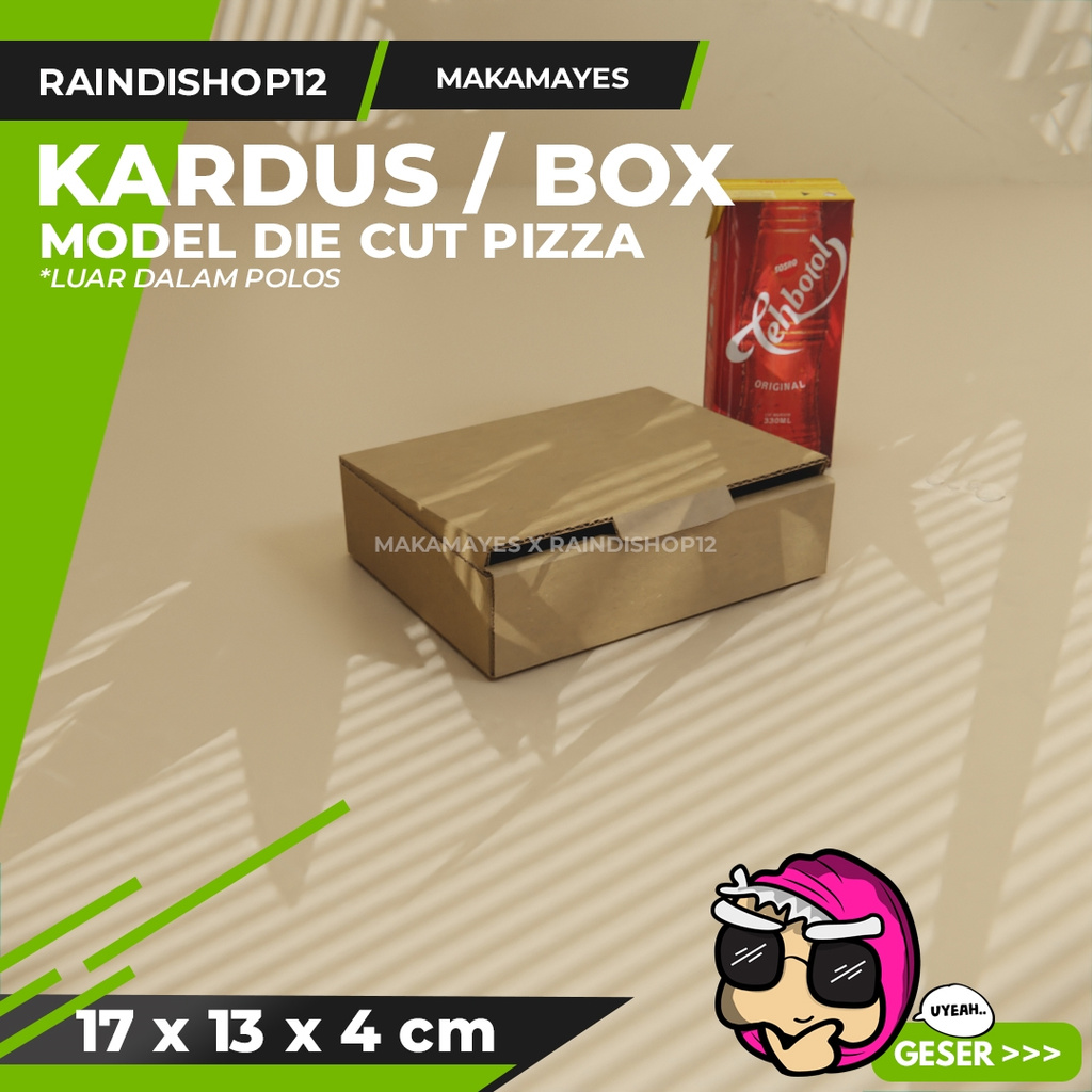 

(MIN 5 PCS) BOX 17 X 13 X 4 CM KARDUS DIE CUT PIZZA KEMASAN PACKAGING KADO