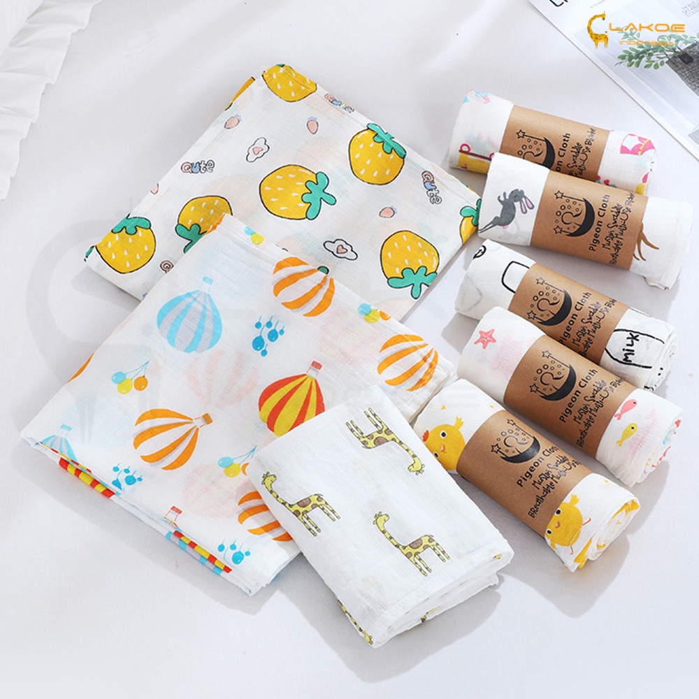 LAKOE  swaddle muslin bayi / Bedong bayi 110*110cm