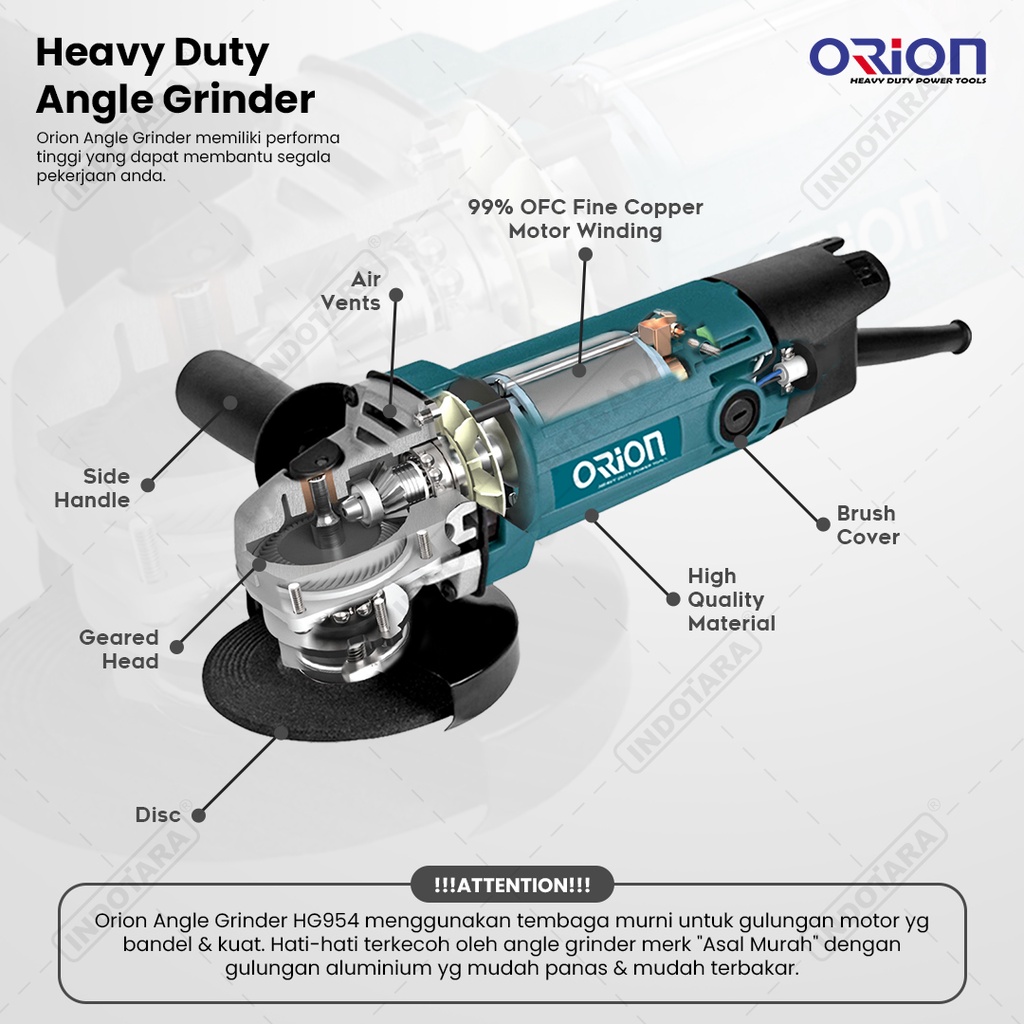 Angle Grinder  Mesin Gerinda Tangan Orion - HG954