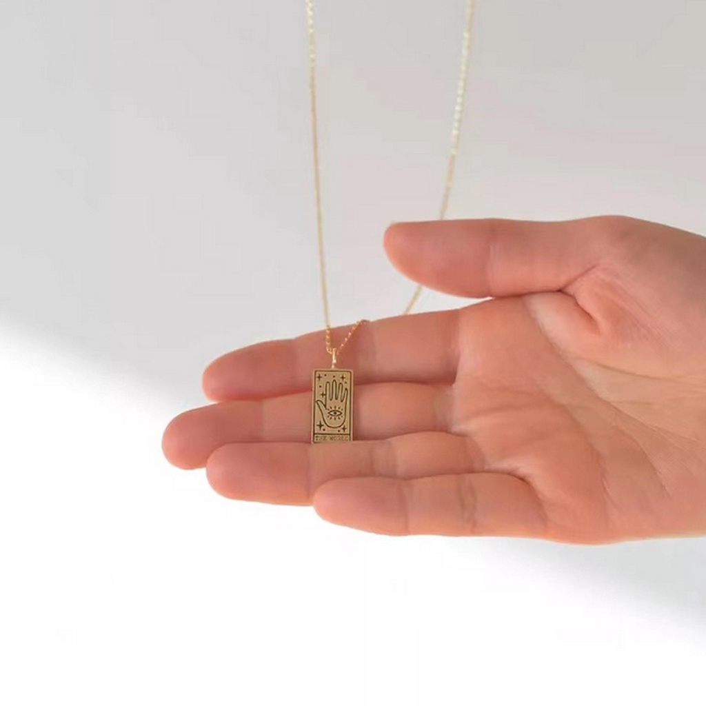 Hu Hu Hu Hu Hu Alat Bantu Pasang Kacamata♡ Kalung Rantai Leher Adjustable Bentuk Tarot Bahan Alloy Untuk Unisex