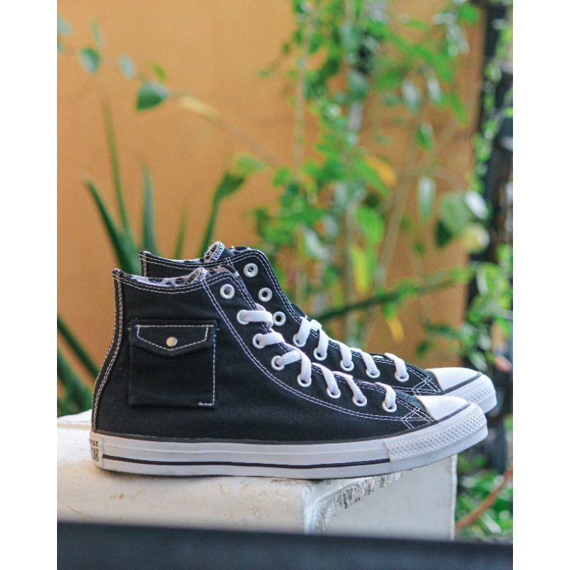 CONVERSE CTAS POCKET HI BLACK WHITE
