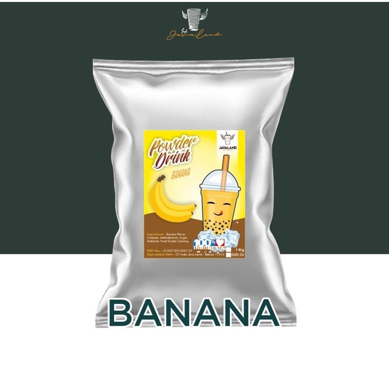 

Banana. Bubuk perasa minuman (powder drink) Javaland
