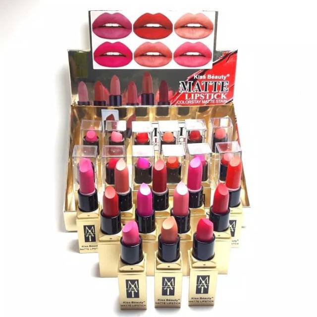 KISS BEAUTY MATTE LIPSTIK KODE 35527 LUSINAN