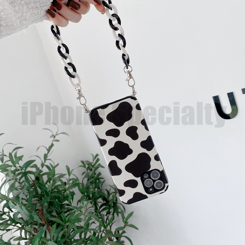 【Lanyard iphone case】Hand-held bracelet is suitable for iphone 12 pro max 12 mini 11pro max Xs max XR 7/8 / se 7plus / 8plus 6s plus Pola zebra  Pola sapi Shell anti-drop all-inclusive