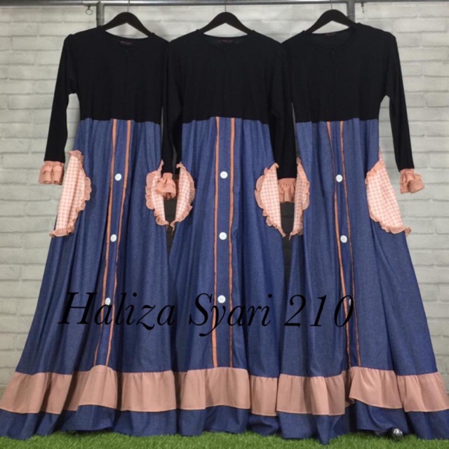 Haliza gamis 210 (gamis only) original by haliza syari