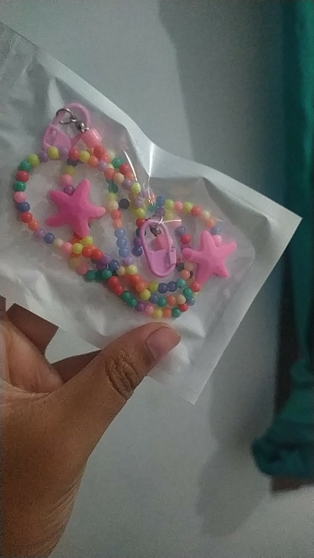 Mask Chain Neck Strap Glass Beads For Kids 50 Cm