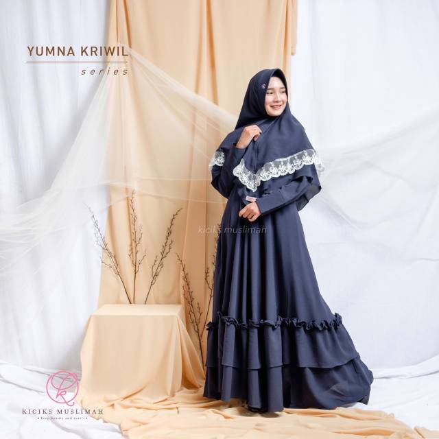 DRESS ONLY YUMNA KRIWIL by Kiciks Muslimah
