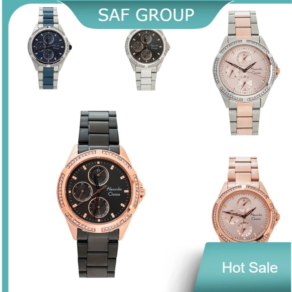 JAM TANGAN WANITA ALEXANDRE CHRISTIE AC 2902 / AC2902 MULTIFUNCTION ORIGINAL by plp