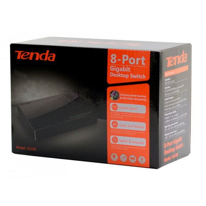 Tenda SG108 8-Port Gigabit Desktop Switch