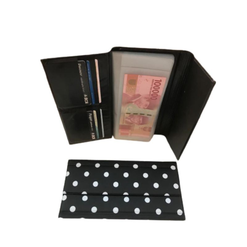 Dompet Pintar  Wallet Organizer Pengatur Keuangan Bulanan MOTIF POLKADOT JANGKAR