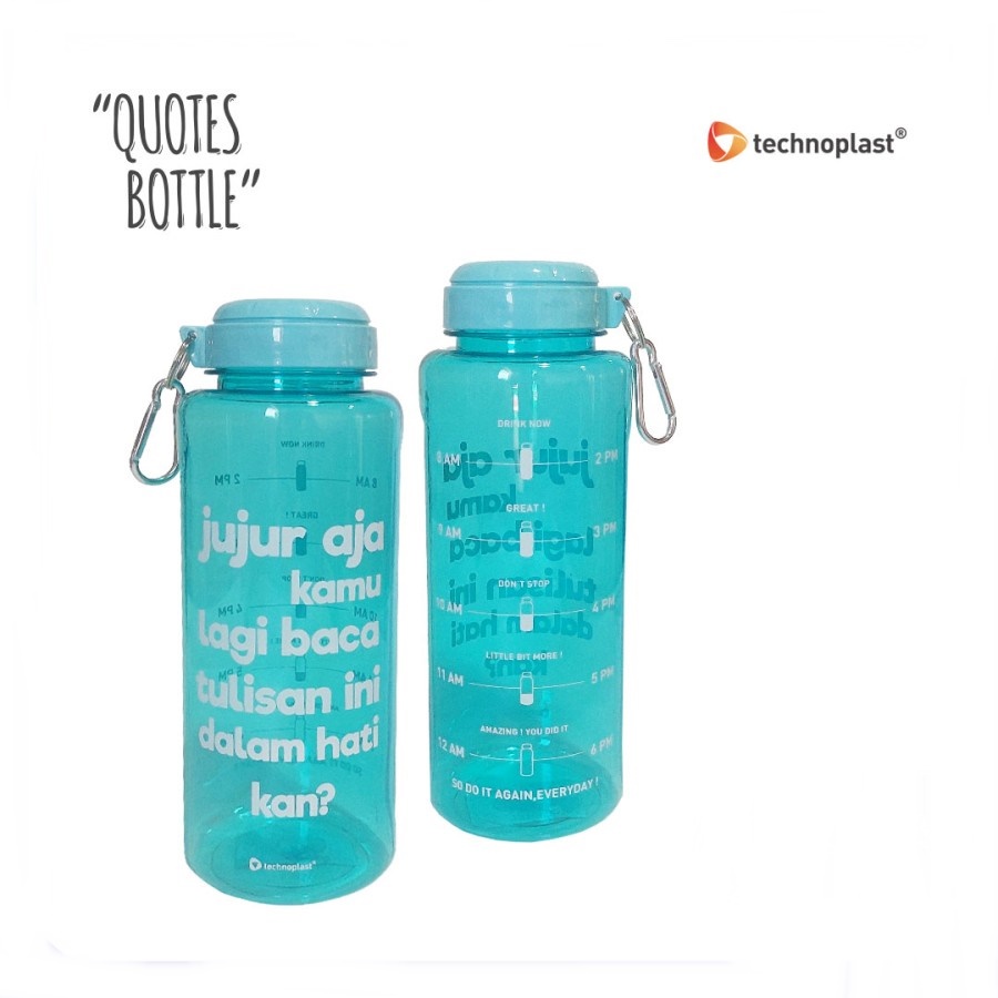 Technoplast Botol Minum Sport 1150ml / Quotes Bottle PB1103