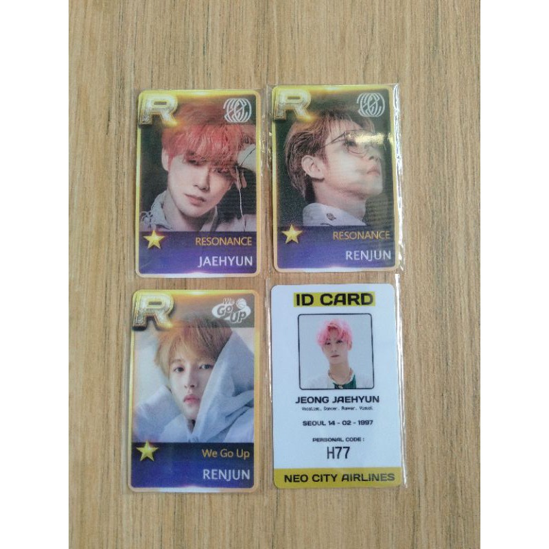 NCT JAEHYUN RENJUN LENTICULAR R CARD NCT 2020 RESONANCE RENJUN WE GO UP ID CARD JAEHYUN