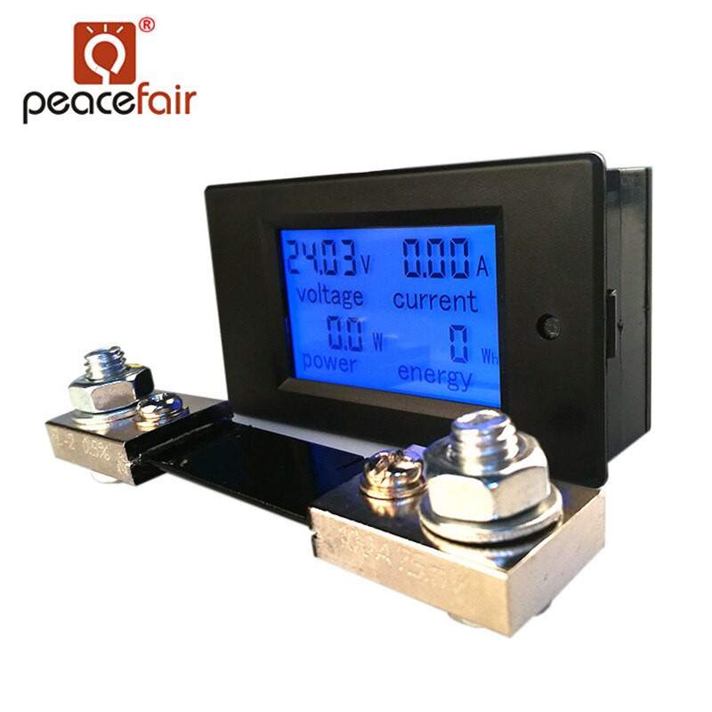 Voltmeter Ammeter Wattmeter Engergymeter DC 100V 100A with Shunt