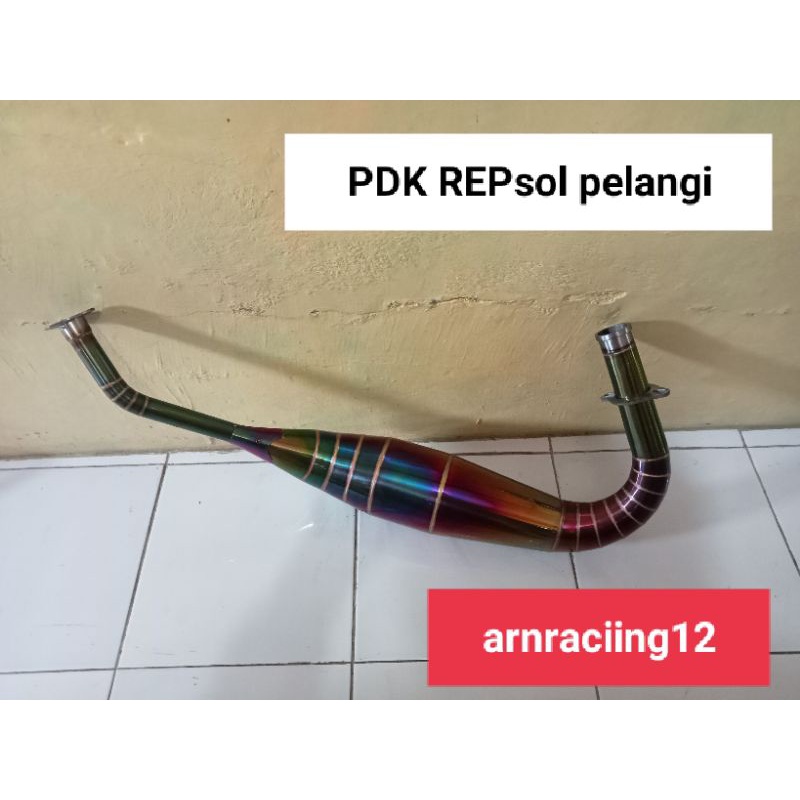 Knalpot RX-King | king Repsol slenser pelangi mengkilap