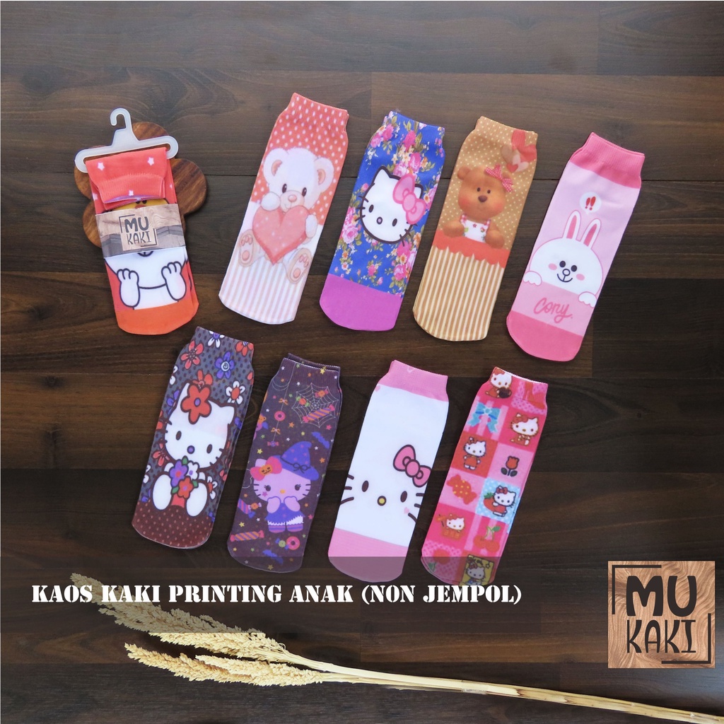 Kaos Kaki Printing Anak Karakter Murah Mukaki G