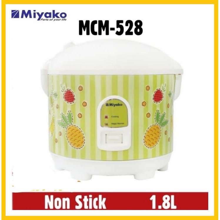 Miyako Magic Com Penanak Nasi 3in1 MCM-528 Silver/MCM-528 Black Flower Rice Cooker Miyako MCM-528