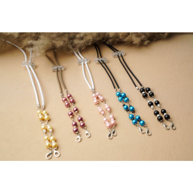 2in1 Strap Mask konektor Hijab / Pengait Masker Hijab / Kalung Masker Hijab / Tali Masker Hijab 2in1