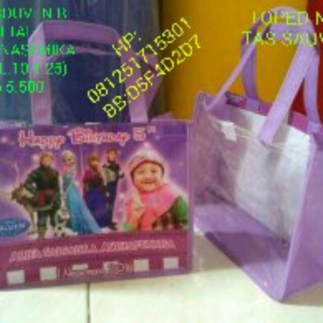 Tas souvenir model kotak full mika