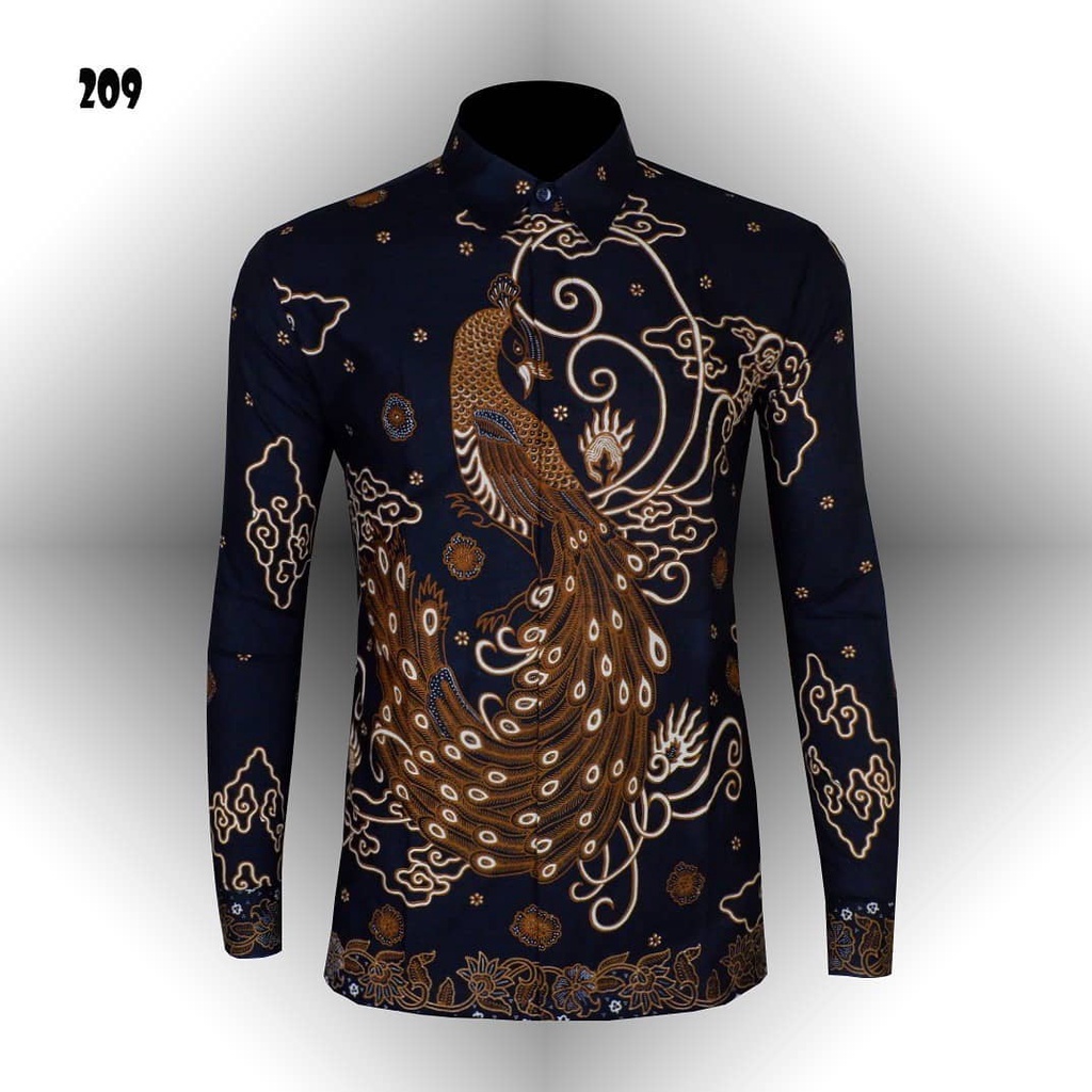 Batik Hendrawan Baju Seragam Kemeja Pakaian Batik Pria Cowok Lengan Panjang Modern Premium Original