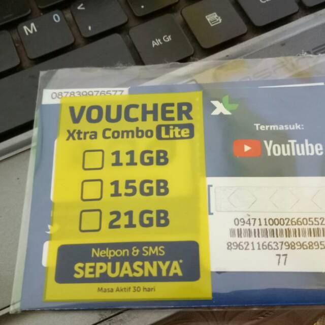 sp+voucher xl 21gb area jateng