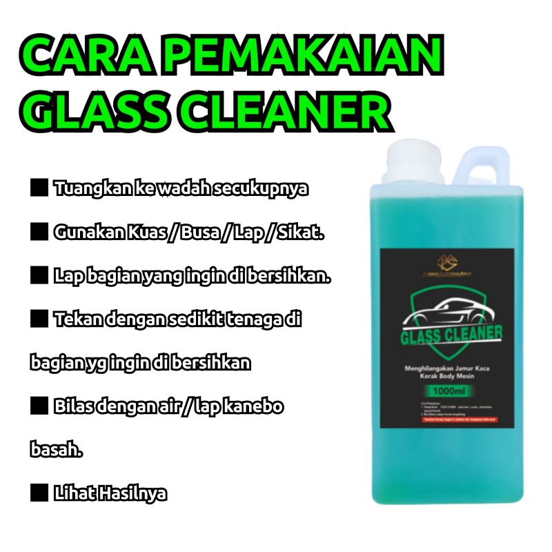 GLASS CLEANER Pembersih jamur kaca, Obat jamur kaca mobil dan jamur body mobil