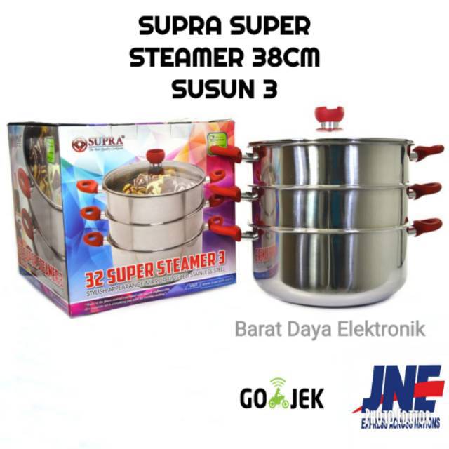 SUPRA PANCI SUPER STEAMER SUSUN 3 (32CM) STAINLESS STEEL