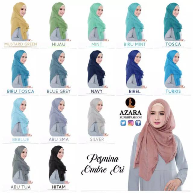 PASHMINA OMBRE BY AZZAHRA