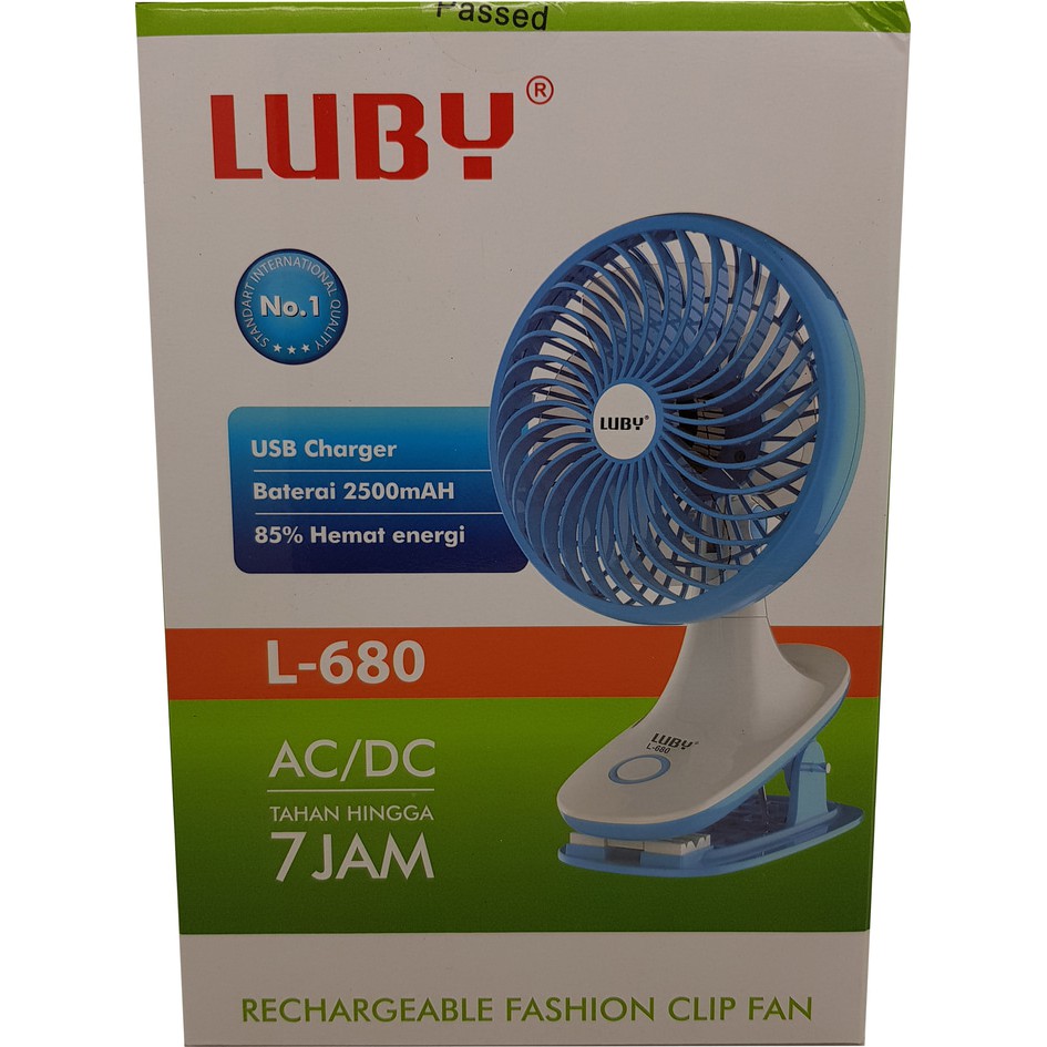 kipas angin 5" usb clip LUBY L-680 / fan jepit / kipas angin