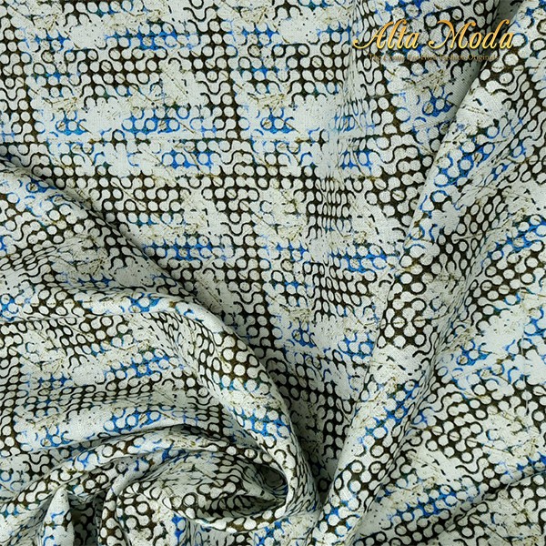 

Alta Moda Linen Motif Fancy Motif Batik Biru Coklat Kain (1 M)