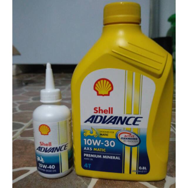 Paket OLI SHELL (OLI MESIN+ OLI GEAR) for all motor matic