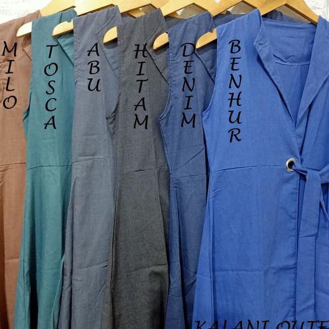 Uvr1 Cardigan Wanita - Rompi Wanita - Kalani Outer Fashion Muslim - Navy Mgzd
