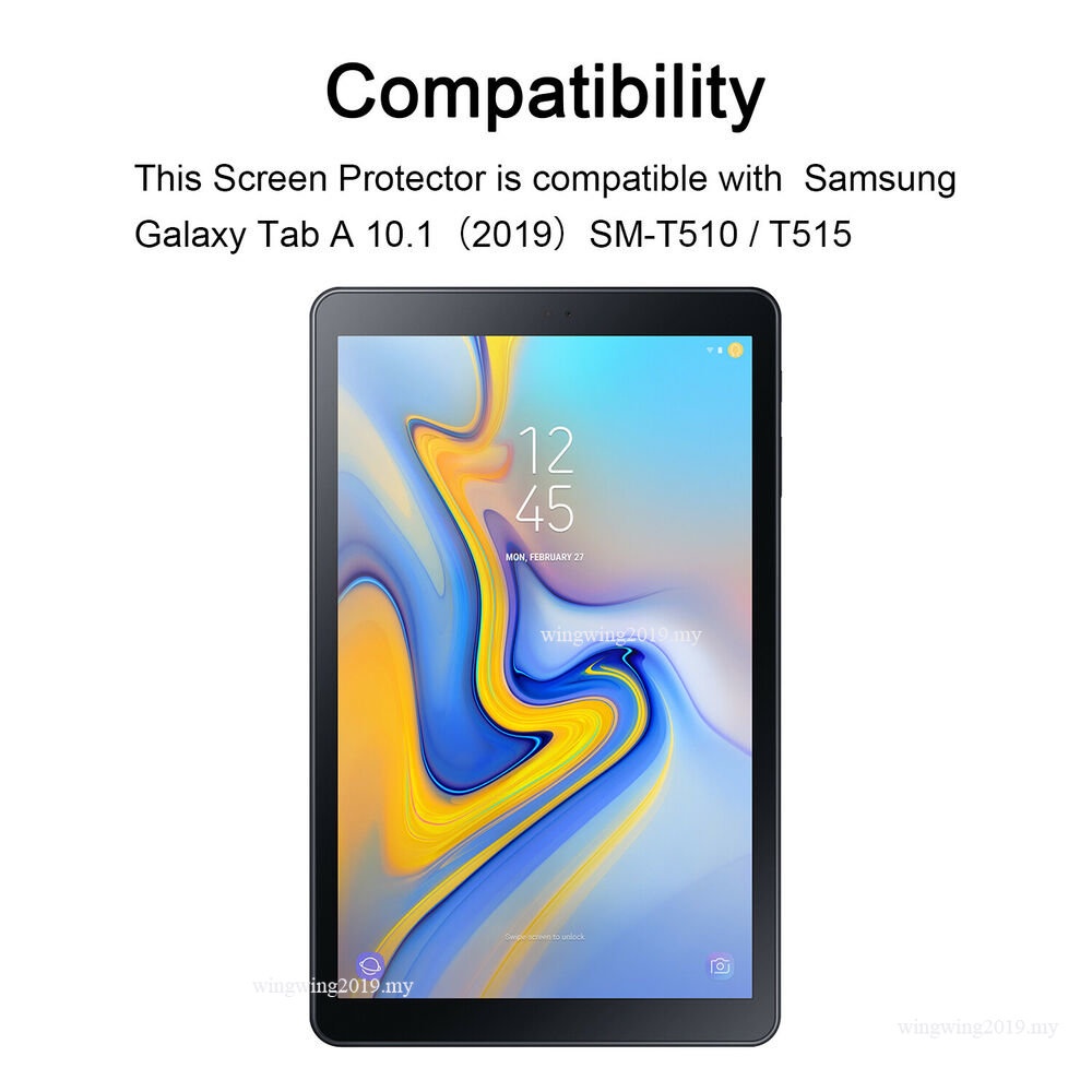 Pelindung Layar Tempered Glass 9H Anti Gores Untuk Samsung Galaxy Tab A 10.1 &quot;2019 SM-T510 T515 Ultra