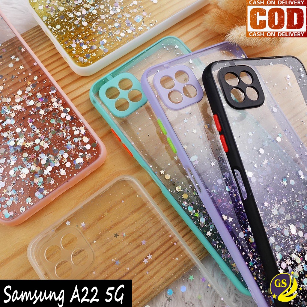 Samsung A52S M32 M22 A22 4G A22 5G A12 M12 4G 5G A32 A52 A72 4G 5G 2021 Case Dove Glitter Bling Star Light Candy Camera Macaron Gliter Pelindung Kamera