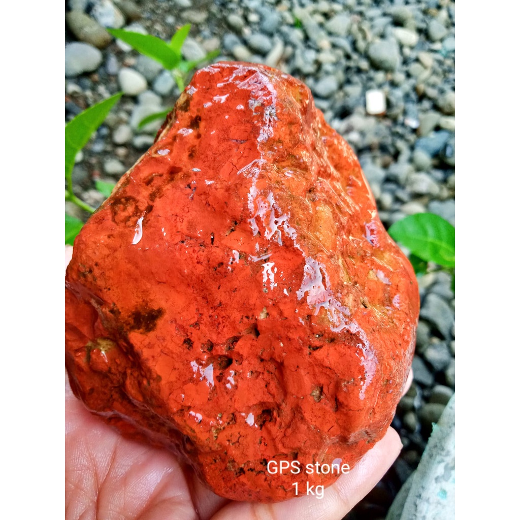 PROMO 1 KG Bongkahan SUPER RED JASPER / Rough Bahan Batu akik JASPER MERAH  / Batu JASPER MERAH Klaw